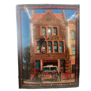 FDNY 9/11 Memorial Firefighters SQUAD 252 Cardboard Poster 35X26" w/ Names
